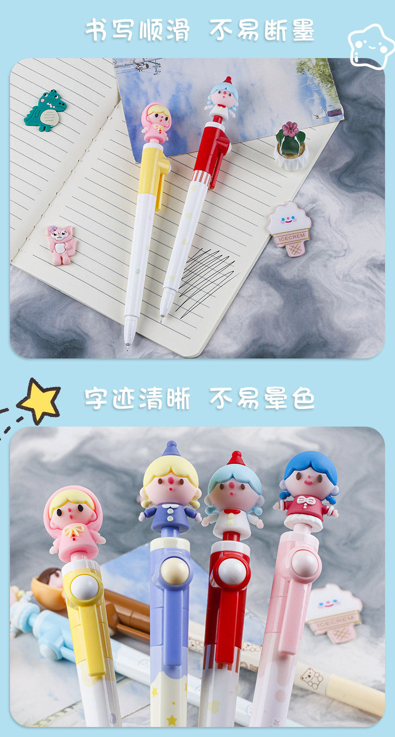 Factory Direct Sale Patrick SpongeBob SquarePants Rotating Pen Cute Gel Pen with Rotating Beads High-Value Student Stress Relief Pen