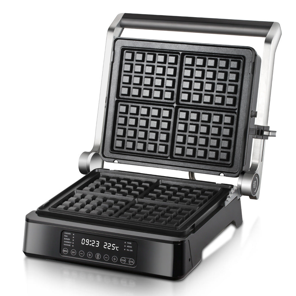EU UK Cross-Border 2-in-1 Steak Maker Sandwich Maker Waffle Maker Detachable Smart Display Breakfast