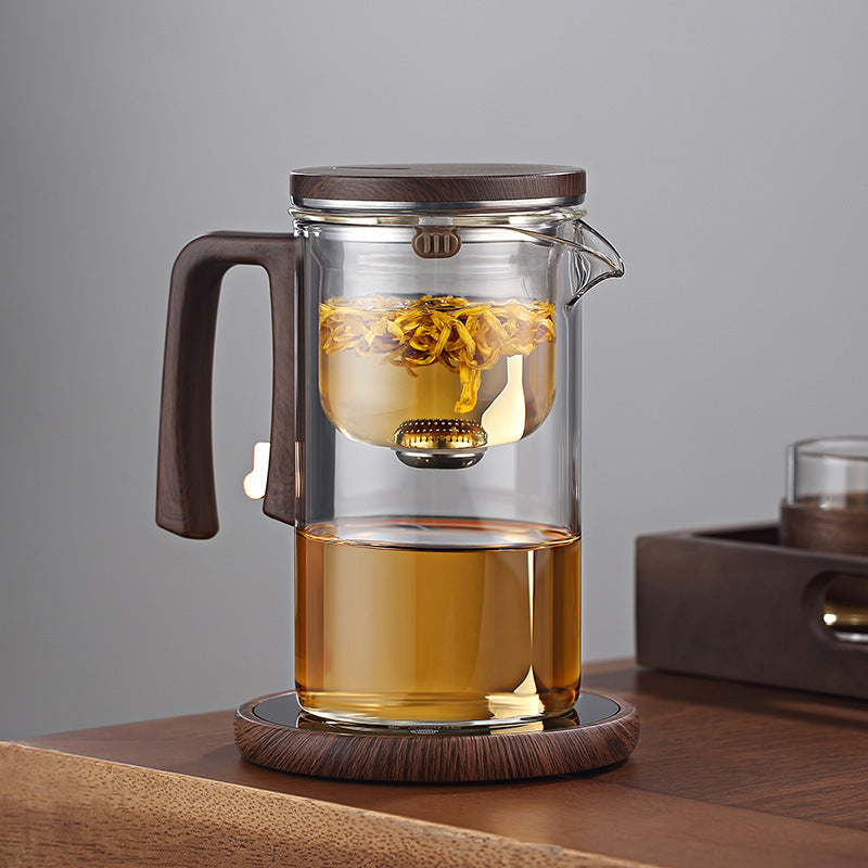 New Style Slim Waist Rodless Elegant Cup One-Click Magnetic Filter Glass Teapot Automatic Tea-Water Separation Tea Cup