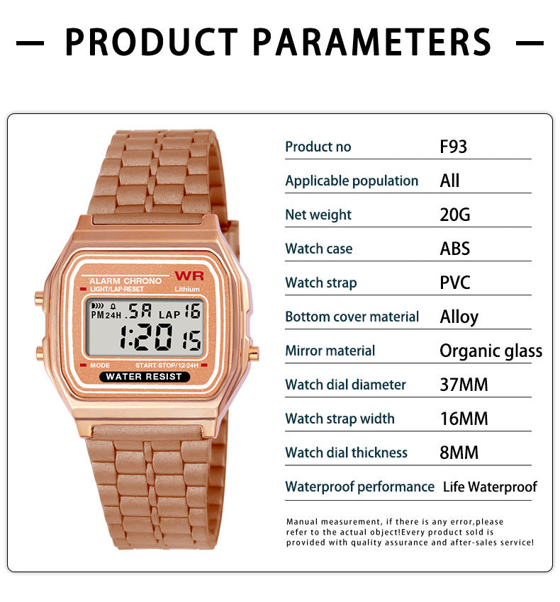 Foreign Trade LED Junior and high school students timing outdoor electronic watch men and women sports luminous alarm electronic watch wholesale