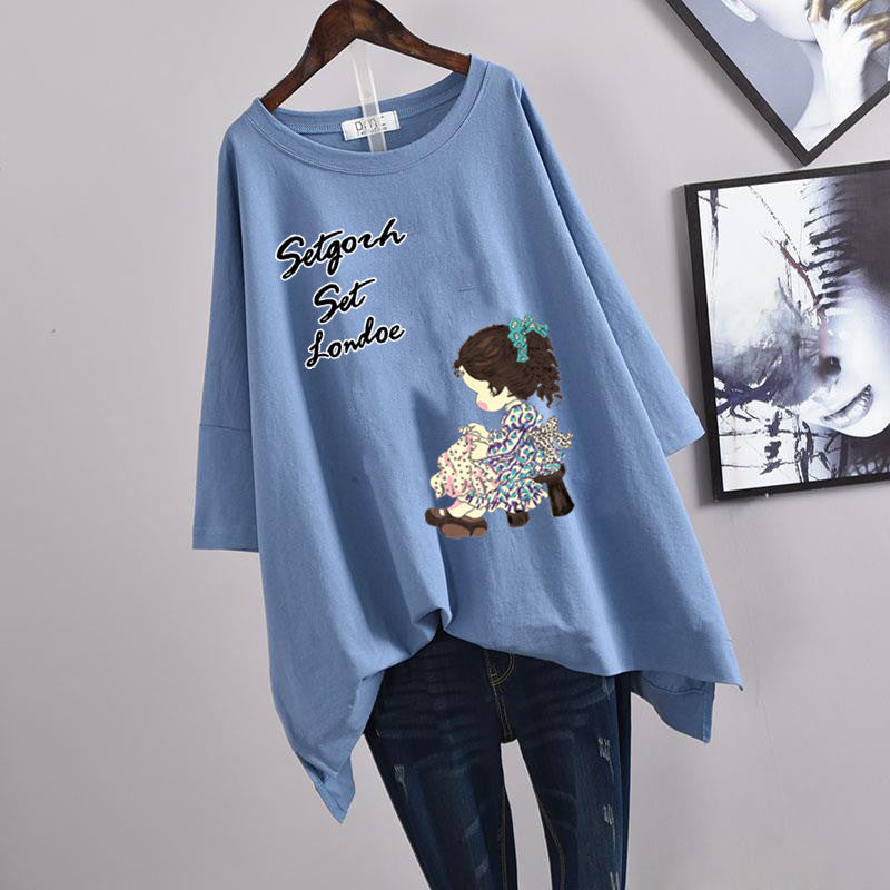 200Plus Size Women's Summer Leaf Print Casual Split Mid-Length Short Sleeve Dress T Women's Loose Fit Plus Size Shirt