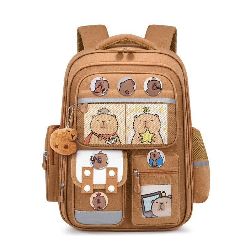Schoolbag Primary School Girl Large Capacity Dirty Resistant Children's Schoolbag6-12Men's Weight Loss1-6Elementary School Student Backpack http://detail.1688.com/offer/727797868983.html
