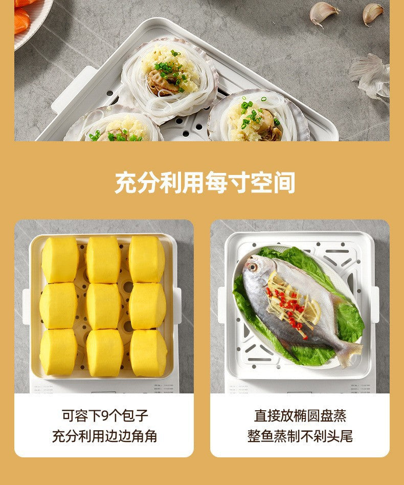 Zhigao Electric Steamer Multi-Function Home Use Steamer24L Large Capacity Visible Lid Three-Layer Gift Wholesale Electric Steamer