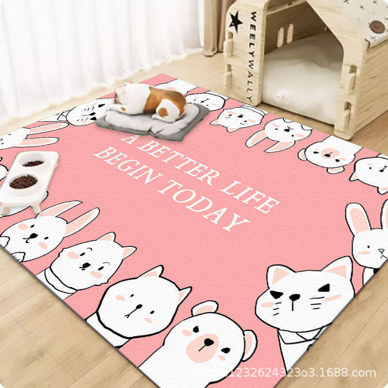 Pet wash-free floor mat waterproof and urine-proof pvc Dog Anti-Slip Mat Cooling Dog Fence Dog Cat Leather Floor Mat