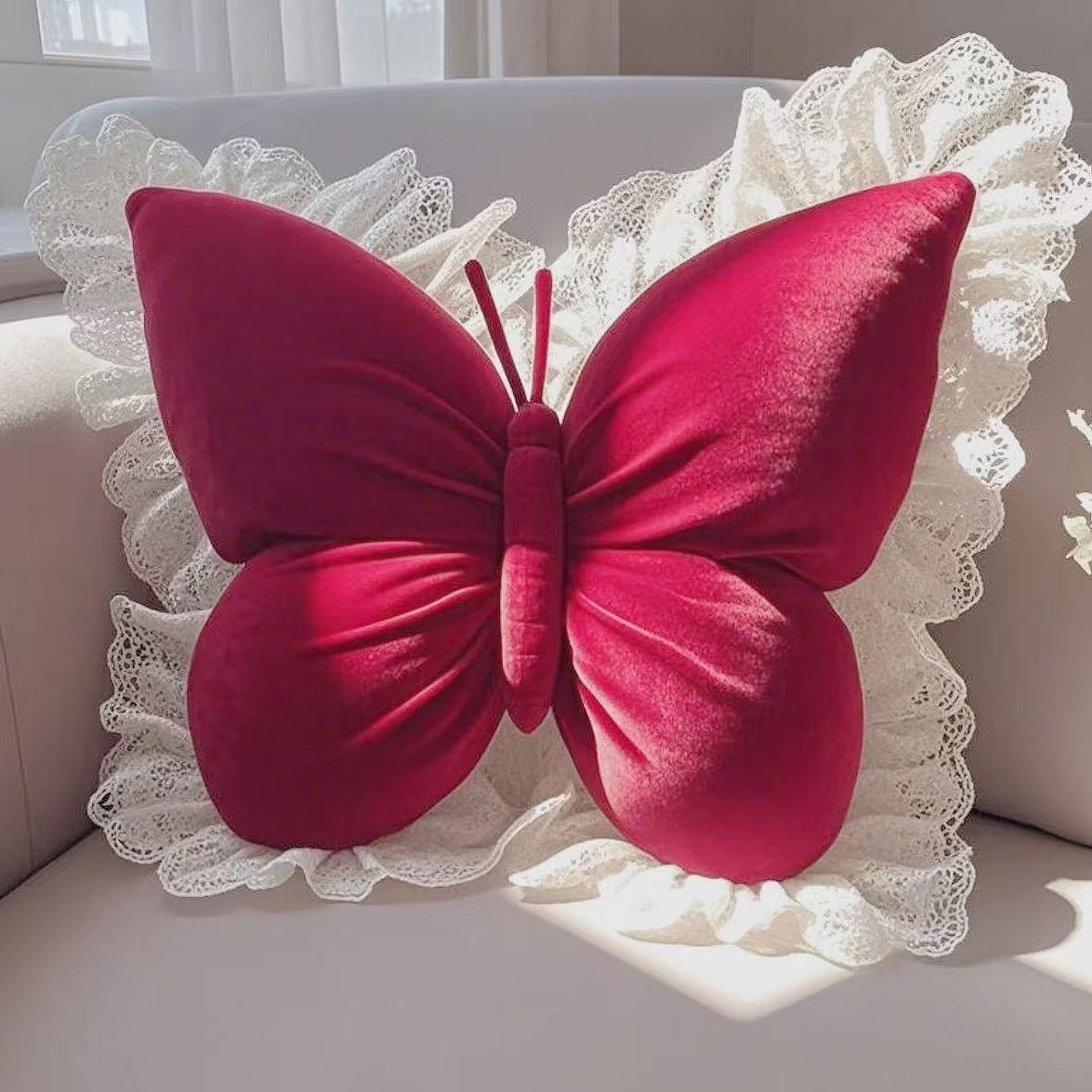 Princess Butterfly Office Cushion Living Room Bowknot Bedroom Car Sofa Cushion Home New Pillow Room