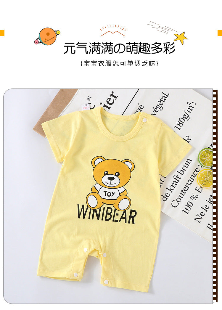 Spring and Summer New Baby Short Sleeve Romper Summer Spring Autumn Thin Newborn Romper a Newborn Short Sleeve Romper A Class