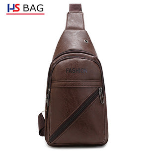 Silk Chest Bag Autumn New Large Capacity Casual Men's Bag Lightweight Simple Water-Resistant Oxford Cloth Crossbody Backpack