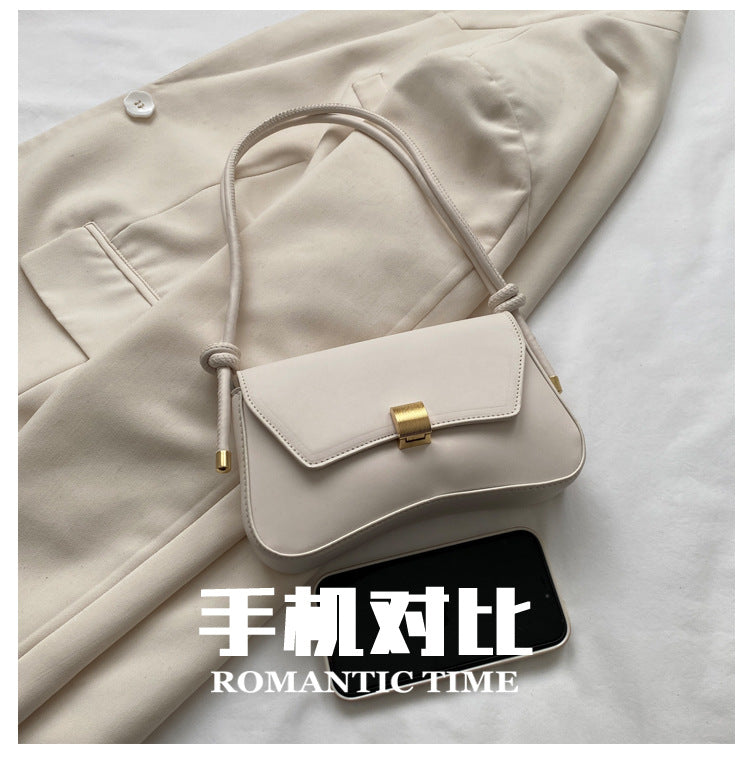 Trendy Women's Shoulder Crossbody Bag Small Square Bag2024Spring new style simple retro hand-held underarm bag