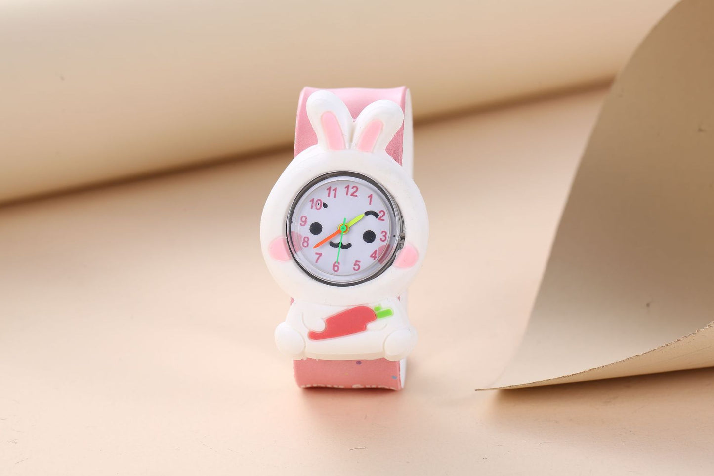 Children's Cute Fashion Snap Watch for Boys and Girls Quartz Watch Childlike Chronograph Large Dial