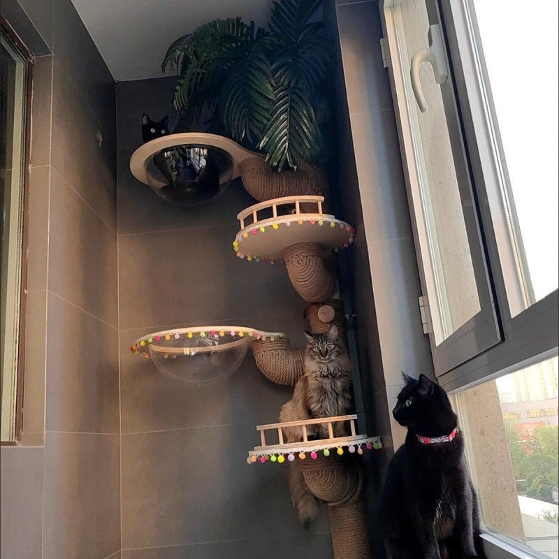 Artificial Coconut Tree Real Green Plant Coconut Fruit Leaves Pipe Decoration Sewer Cover Indoor Beautification Balcony Artificial Landscape