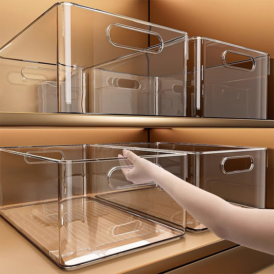 Storage Basket Desktop Snacks Miscellaneous Organizer Storage Box Cabinet Plastic Rectangular Transparent Acrylic Storage Box
