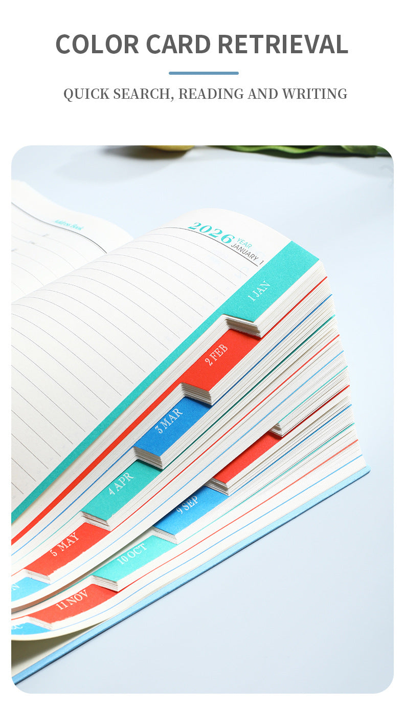 2026Calendar Book Cross-Border English Yearly Calendar Book365Tianji Daily Planner Efficiency Notebook