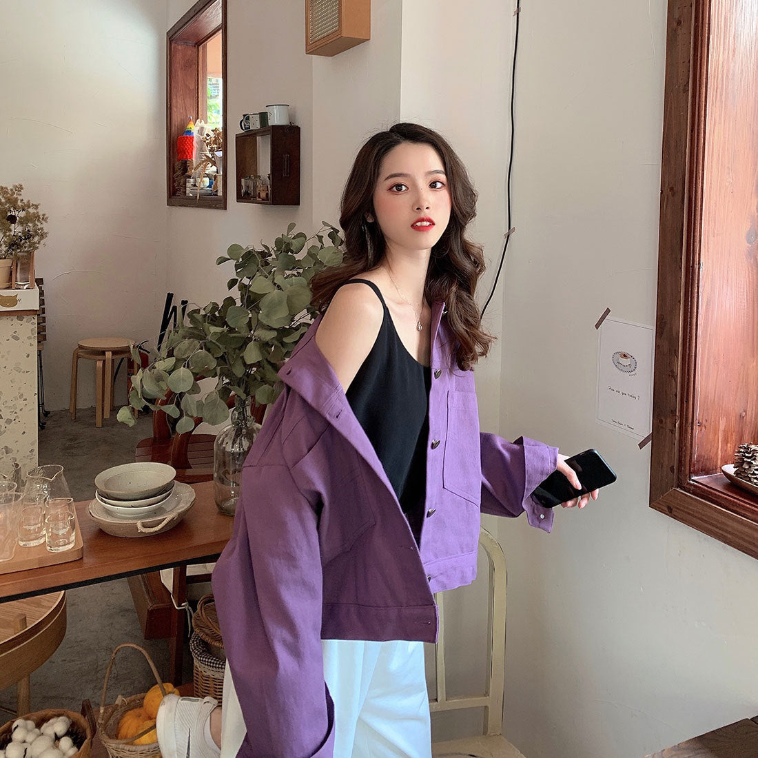2022Spring and Autumn New Style Internet Celebrity Loose Versatile ins Trendy Short Fresh Denim Jacket for Women Loose Fit