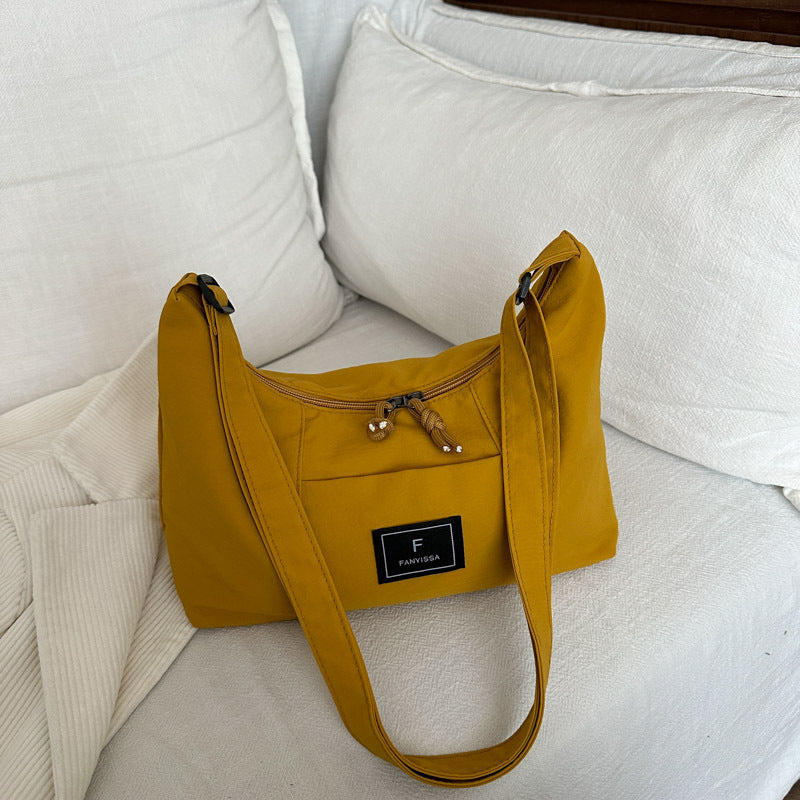 2025New Spring Large Capacity Single Shoulder Crossbody Retro Simple Ruiying Commuter Women's Bag Fashion Casual Tote Bag