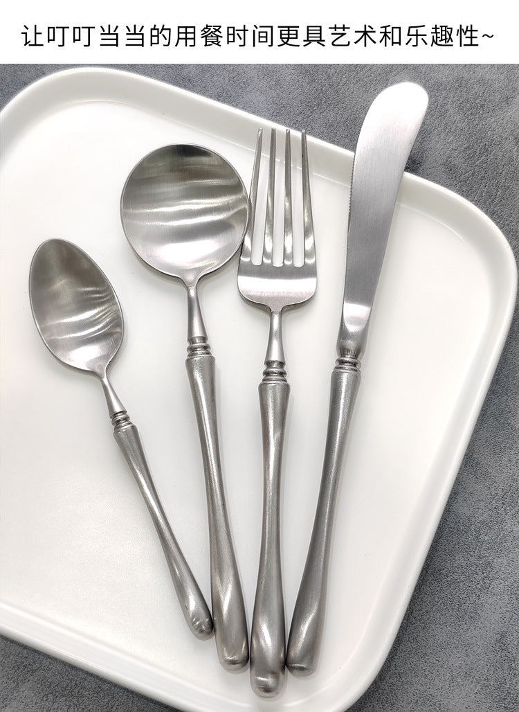 Slim Waist Knife, Fork, Spoon Export Japanese Daily Necessities Tableware Life304Western-style Stainless Steel Cutlery Set spoon
