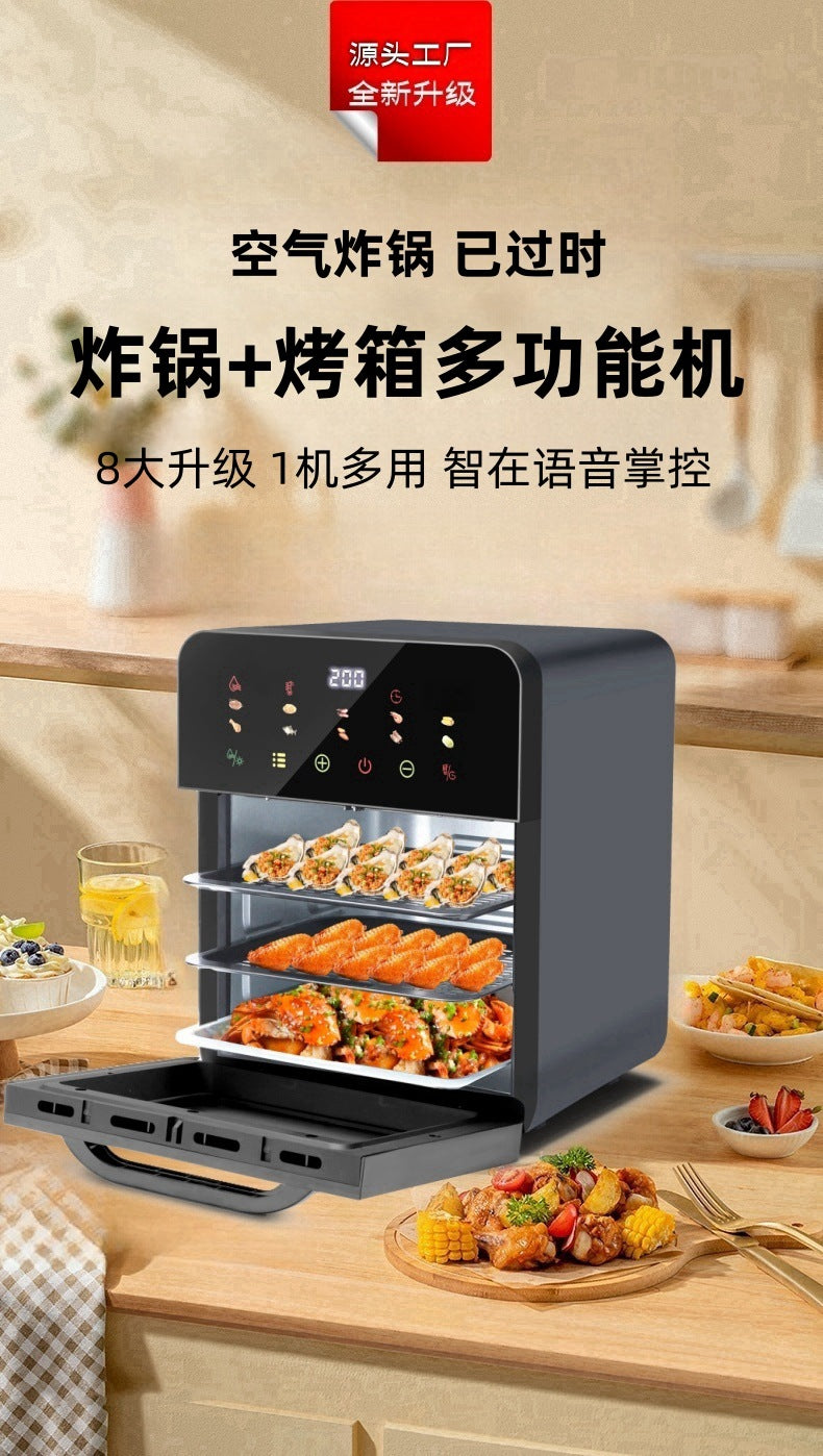 Cross-Border New Smart Visual Air Fryer Household Large Capacity Multi-Functional Air Oven Baking Professional Fryer Oven