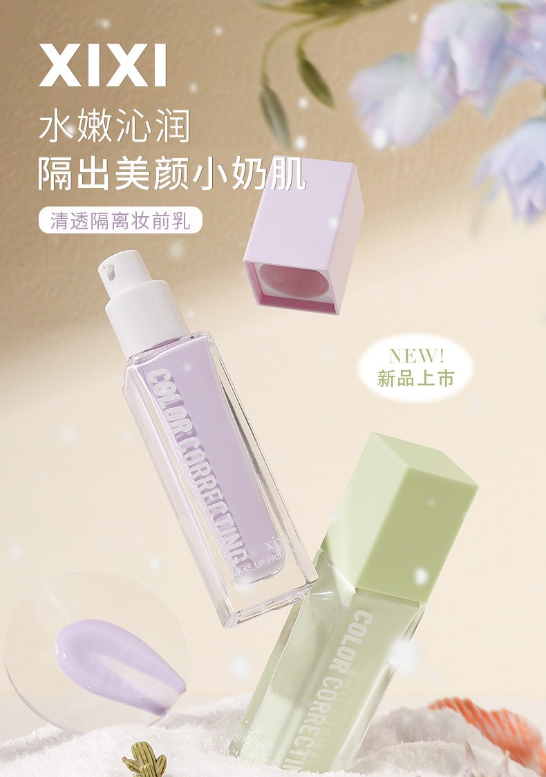 xixi Clear Tone Correcting Primer Dry Skin Creamy Skin Natural Lightweight Hydrating Primer Affordable for Students