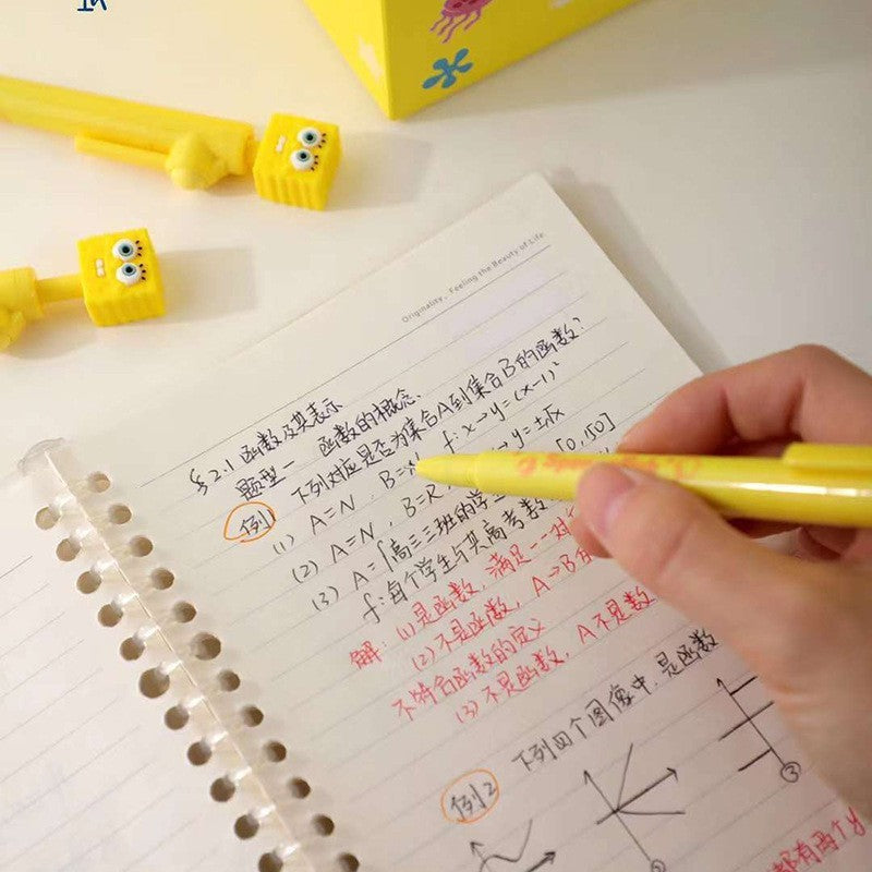 Factory Direct Sale Patrick SpongeBob SquarePants Rotating Pen Cute Gel Pen with Rotating Beads High-Value Student Stress Relief Pen