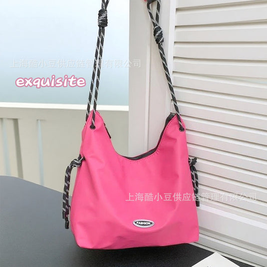 Fashion Simple Crossbody Bag for Women, Large Capacity Lazy Style Single Shoulder Tote Bag, Korean Version Versatile Commuting