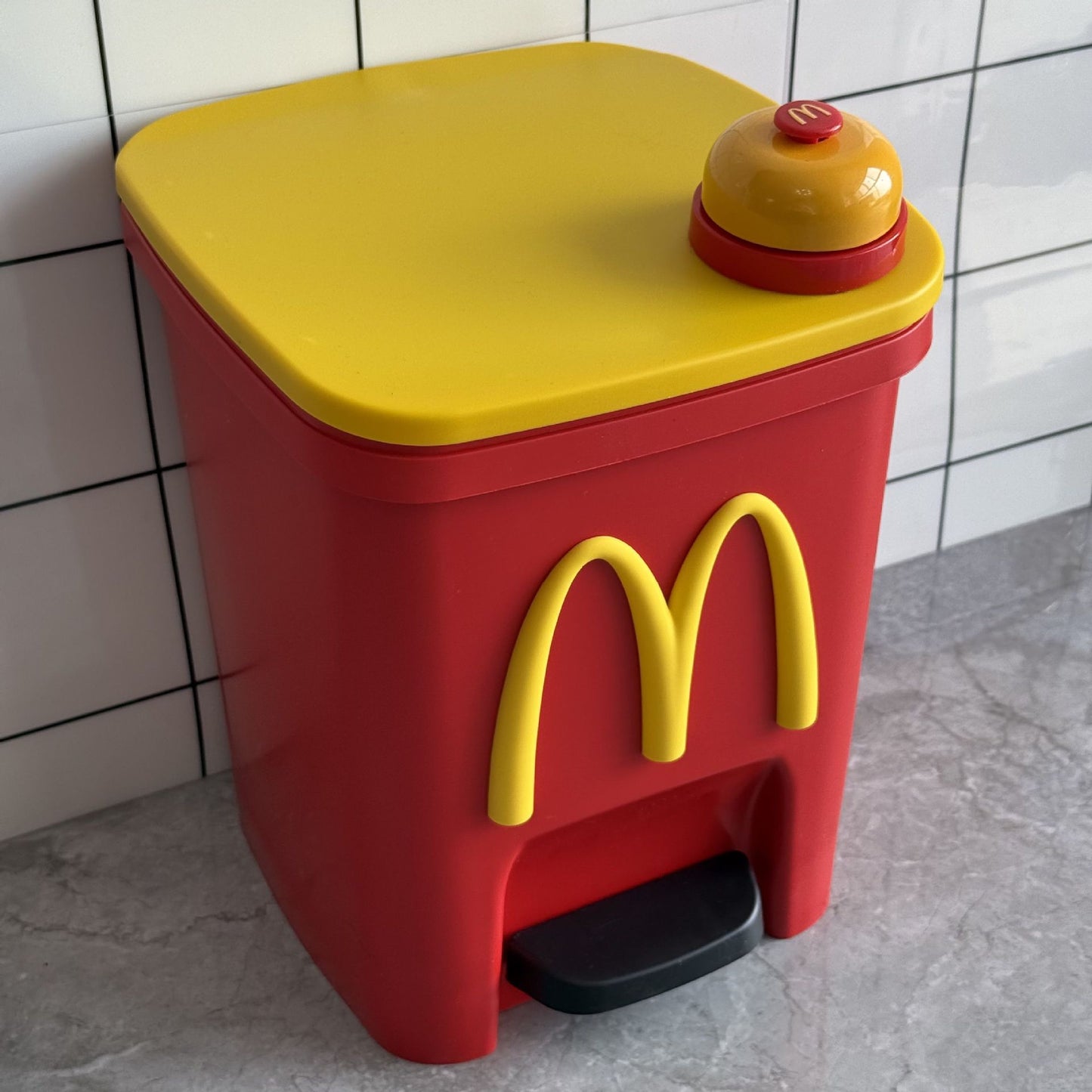 Mario Trash Can for Home Living Room Cute Cartoon Anime Large Capacity Personality Internet Celebrity Thickened Pedal Trash Basket