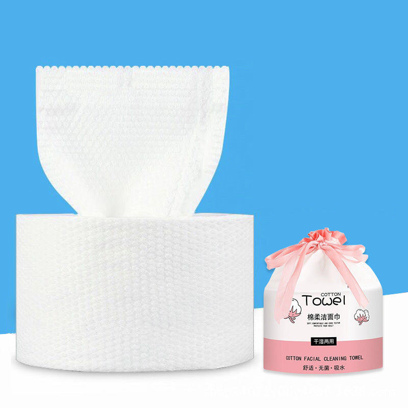 Face Towel Disposable Cleansing Towel Pearl Pattern Cotton Soft Towel Thickened Facial Towel Makeup Cotton Dual-use Makeup Remover Cotton Wet Wipes