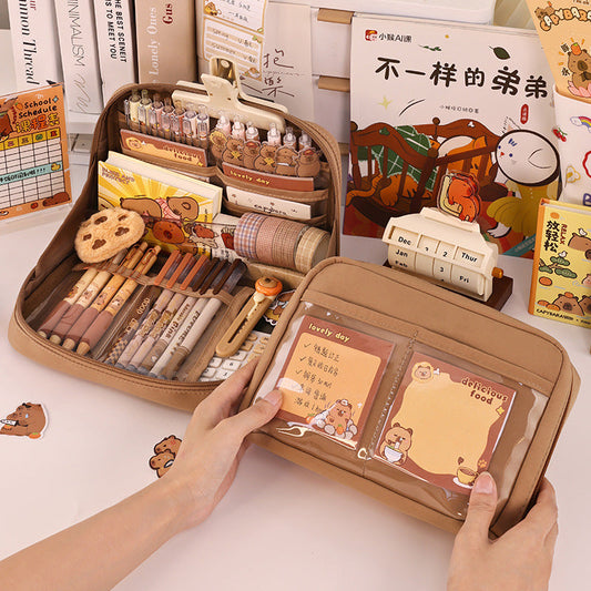 Back-to-School Season Stationery Box for Elementary School Students with a High-End Feel12Layer Pencil Case ins High-Quality Multi-Functional Stationery Bag Pencil Case http://detail.1688.com/offer/965484230964.html