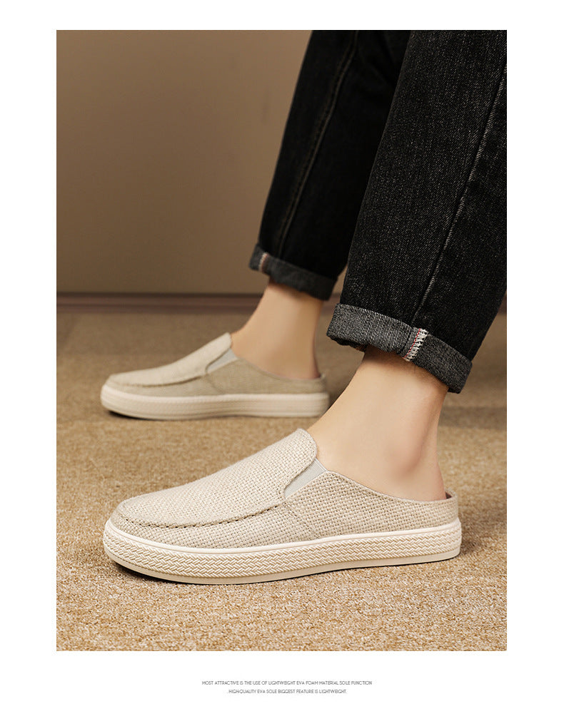 Men's Summer Breathable Casual Slip-On Shoes Comfortable Dad Shoes Outdoor Slippers Home Trendy Men's Shoes