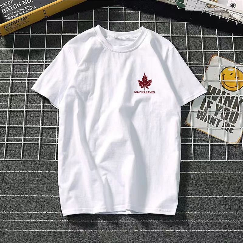 Ice Silk Cool Short Sleeve Men's Loose Student Black and White Half Sleeve T-Shirt Summer Trendy Round Neck T Shirt All-Match Bottoming Shirt