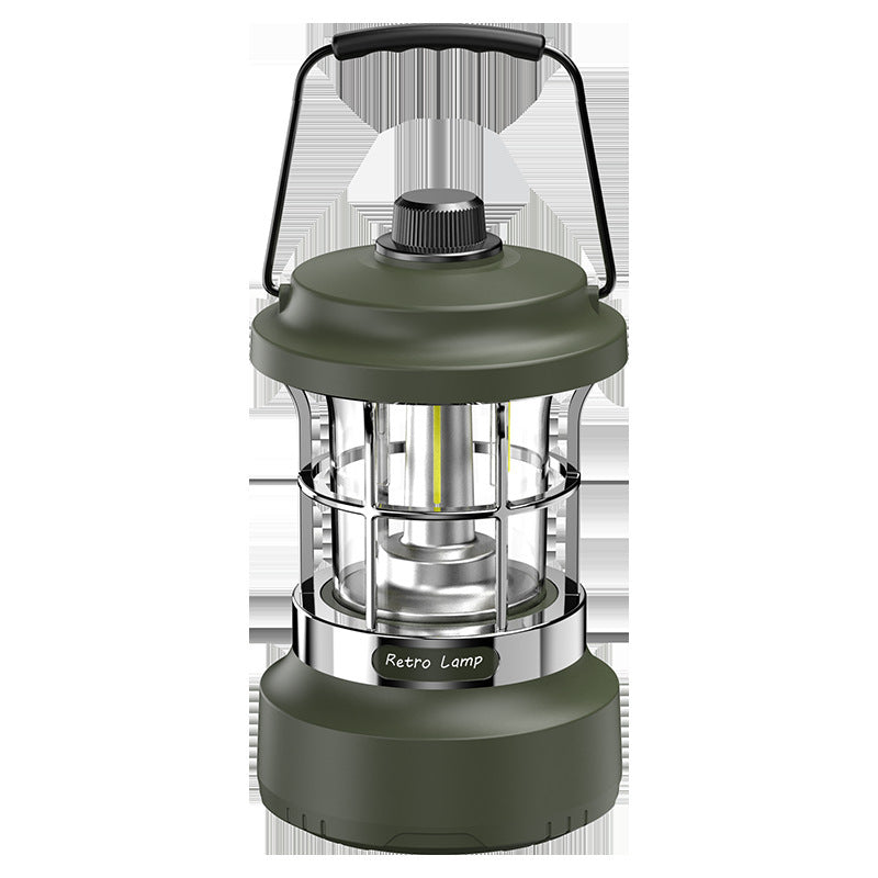 Multifunctional Retro Lantern String Light Camping Light Handheld Light Outdoor Lighting Stepless Dimming Rechargeable Tent Light