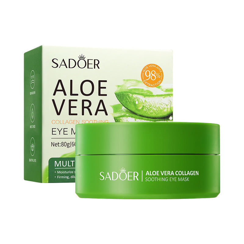 Aloe Vera Eye Mask80g Collagen Hydrating Moisturizing Improves Dark Circles Eye Lines Eye Bags Factory Wholesale