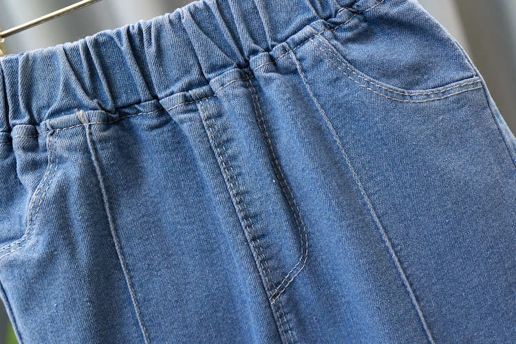 Children's Clothing Wholesale Girls' Jeans Spring and Autumn New Style Medium and Large Children's Slim Pants Baby Casual Girls' Flared Long Pants