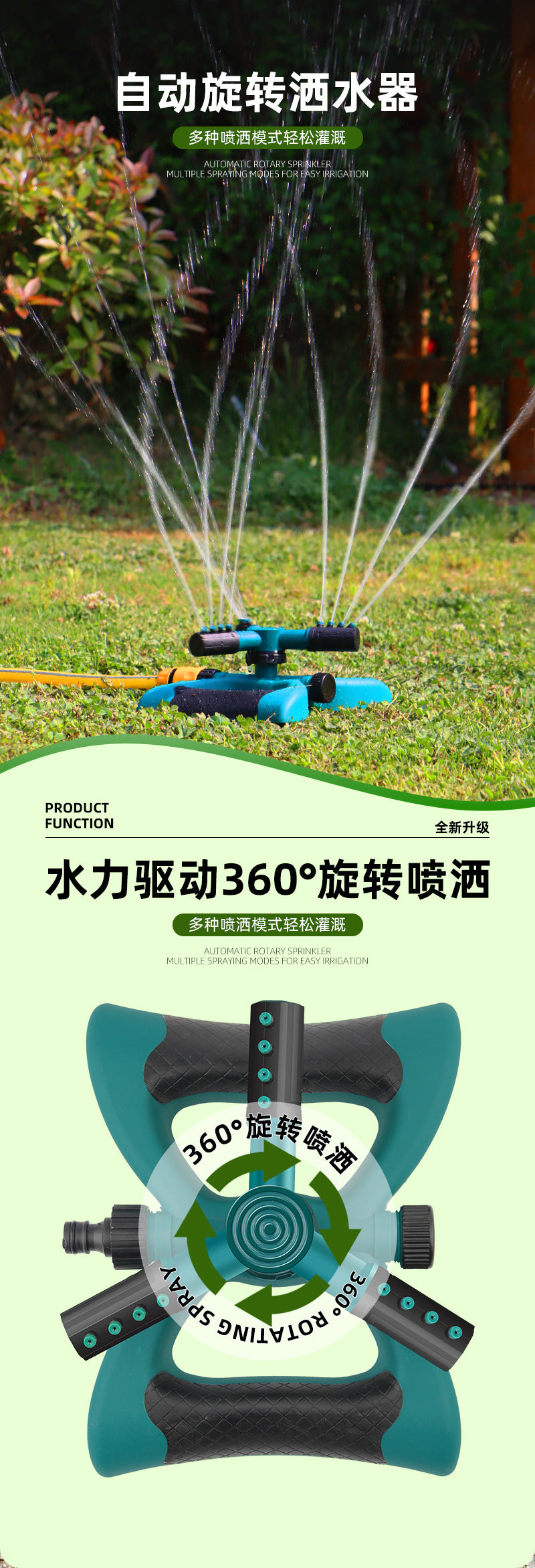 Landscaping Watering Sprinkler360Rotating Sprinkler Irrigation Flower Watering Tool Agricultural Spray Water Sprinkler Gardening