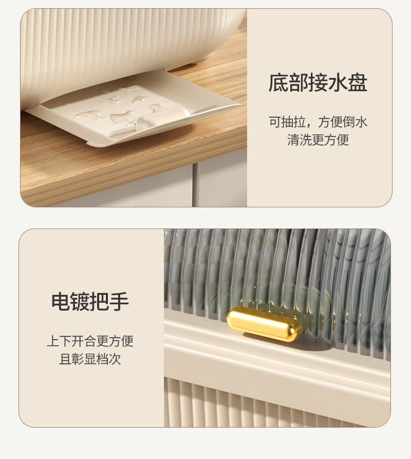 Bowl and Chopstick Storage Box with Lid, Draining Bowl Rack, Dish Plate Box, Baby Bottle, Tableware, Kitchen Household Bowl Cabinet