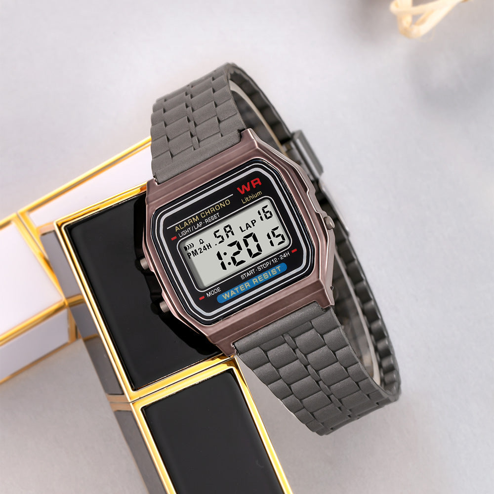 Foreign Trade LED Junior and high school students timing outdoor electronic watch men and women sports luminous alarm electronic watch wholesale