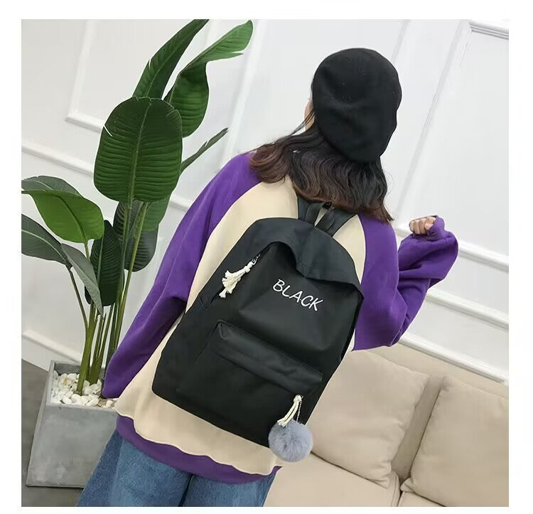 Three-piece Backpack Set New Korean Version Fashionable Backpack for Primary and Secondary School Students Large Capacity Unisex Travel Bag http://detail.1688.com/offer/940937569372.html