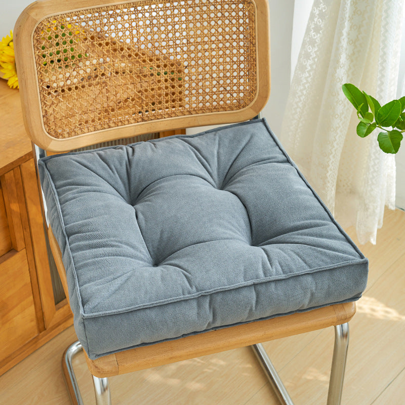 Northern Europe ins Solid Color Cushion Office Chenille Thickened Chair Pad Bedroom Bay Window Cushion Tatami Futon