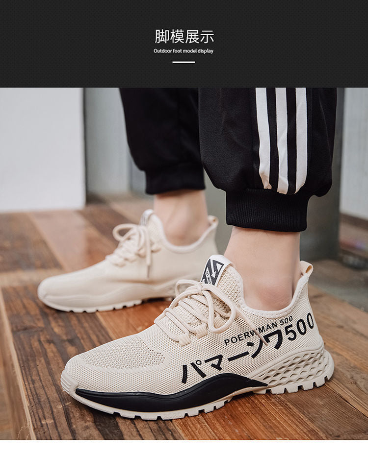 Men's Sneakers2024Spring New Trendy Casual Shoes Running Shoes Couple Shoes Mesh Flyknit Shoes Export