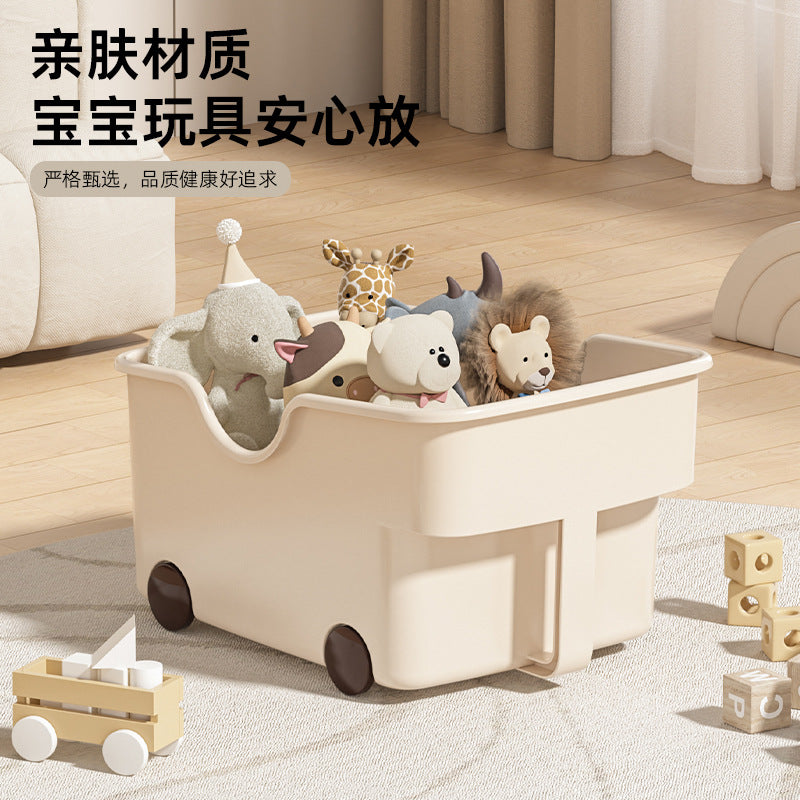 25New Year Storage Box PP Kitchen Cabinet with Handle and Wheels, Toy Spice Cabinet, Storage Box