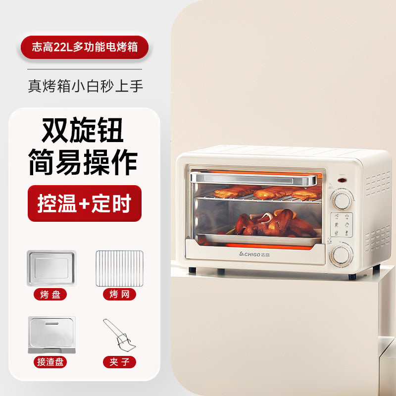 Chigo22Shengduo Knob Electric Oven Household Multi-Functional Baking Dormitory Kitchen Bread Machine Source Factory