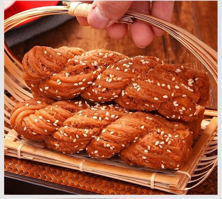 Authentic Tianjin Flavor Hemp Flower Whole Box Wholesale Stuffed Handmade Hemp Flower Traditional Pastry Breakfast Food
