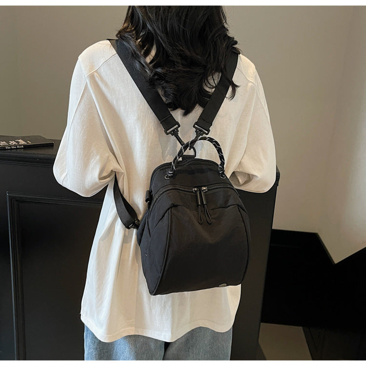 Cross-Border New Japanese Style Shell Small Backpack for Women, Commuting Versatile Crossbody Shoulder Bag, Fashionable Casual Mini Backpack
