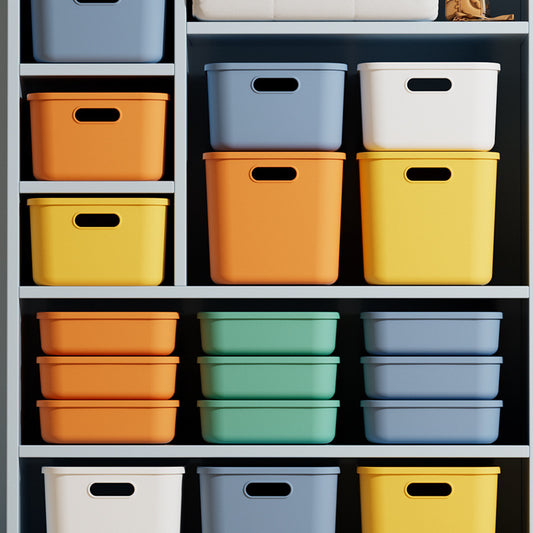 Storage Box Desktop with Lid Plastic Miscellaneous Snacks Cosmetics Box Rectangular Storage Basket Storage Box Organizing Box