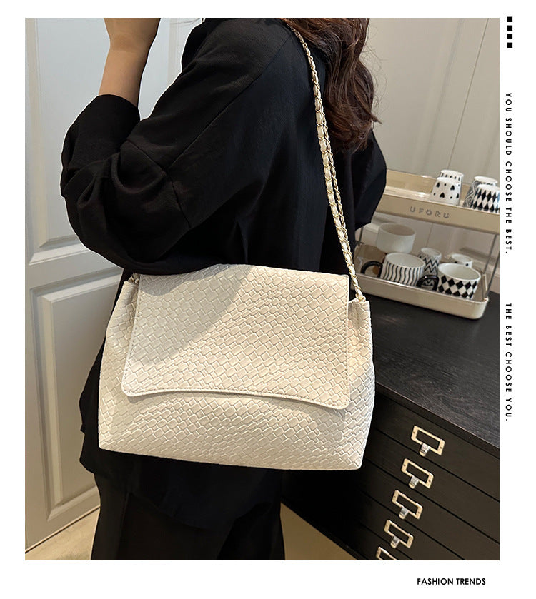Korean Style ins Chain Bag Versatile Simple Large Capacity Shoulder Bag New Large Underarm Bag Commuter Bag