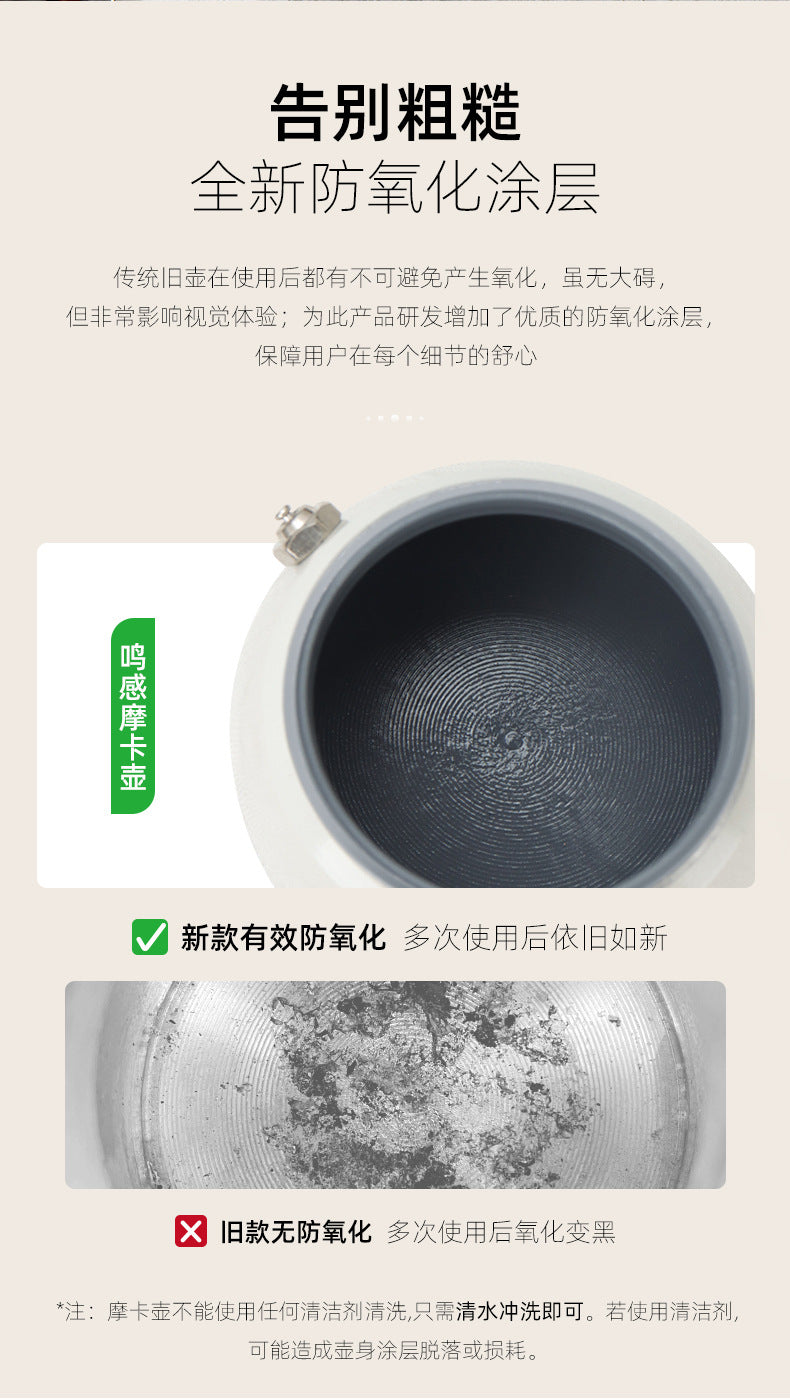 Moka Pot Home Use Small Coffee Pot Coffee Brewing Set Double Valve Hand Brew Pot Espresso Extraction Italian Coffee Machine