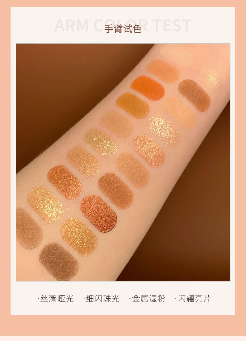 【48Delivery Within Hours】DIKALU Chestnut20Color Eyeshadow Palette Pearlescent Matte Earth Color Pomegranate Seed Crispy