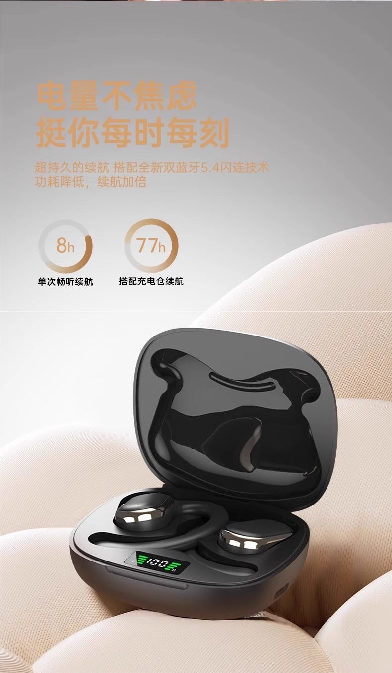 2025New bone conduction Bluetooth earphones wireless over-ear non-in-ear2024Official Genuine Brand Ultra-Long Battery Life