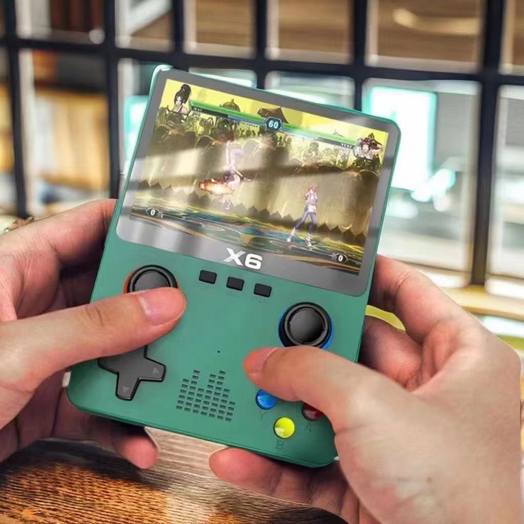 2025New handheld game console cyberpunk style transparent game console GBA Nostalgia SFC Rechargeable Large Screen Handheld Game Console