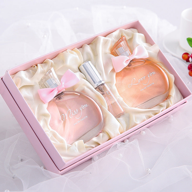 Flower Story Gift Box Women's Perfume Four-piece Set Perfume Wholesale Long-lasting Light Fragrance Recommended Black Coffee Perfume Women