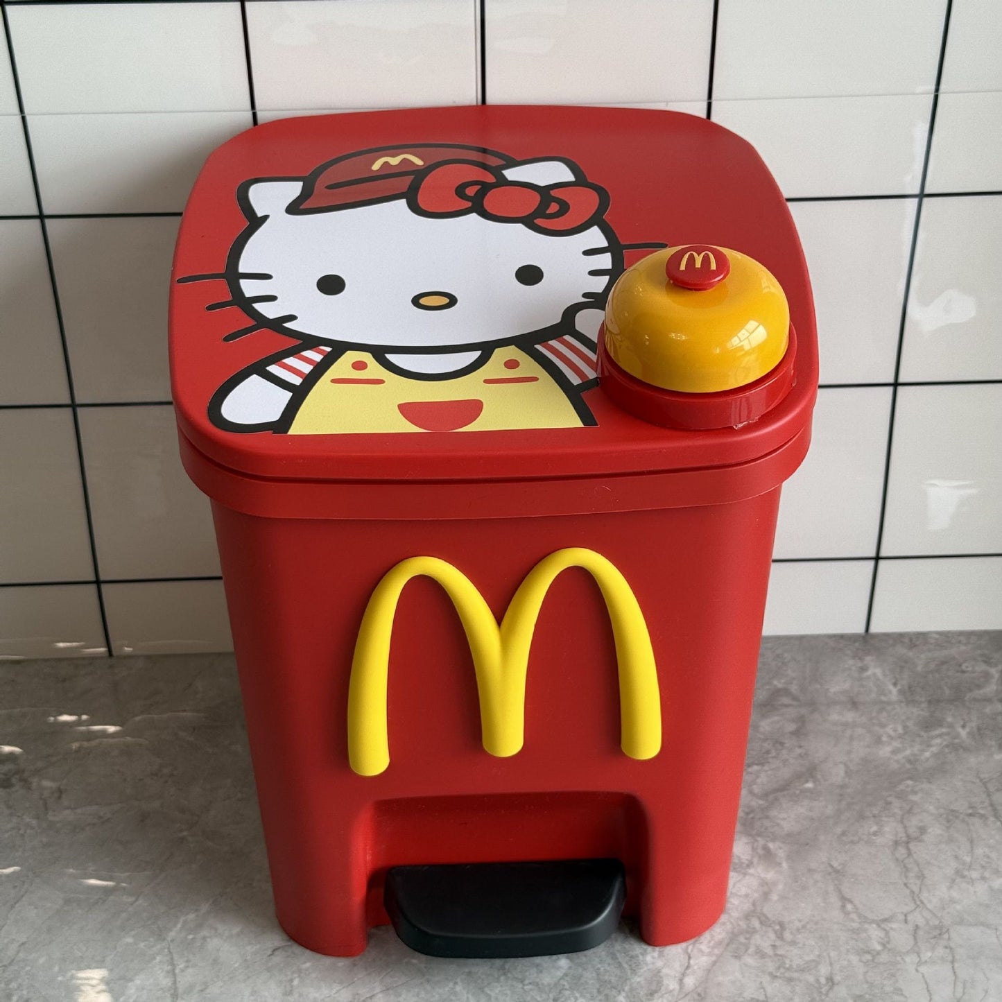 Mario Trash Can for Home Living Room Cute Cartoon Anime Large Capacity Personality Internet Celebrity Thickened Pedal Trash Basket