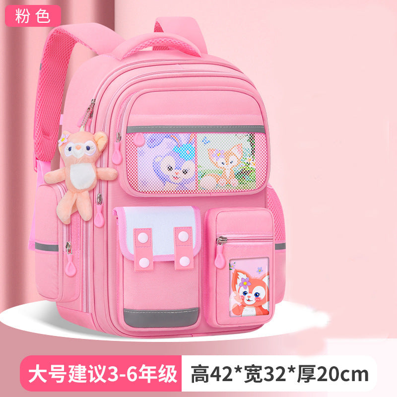 Schoolbag Primary School Girl Large Capacity Dirty Resistant Children's Schoolbag6-12Men's Weight Loss1-6Elementary School Student Backpack http://detail.1688.com/offer/727797868983.html